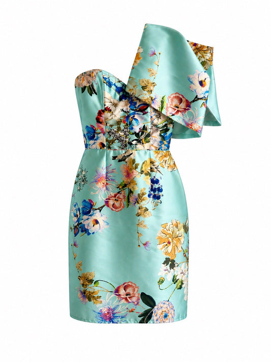 Vestido Floral Turquesa