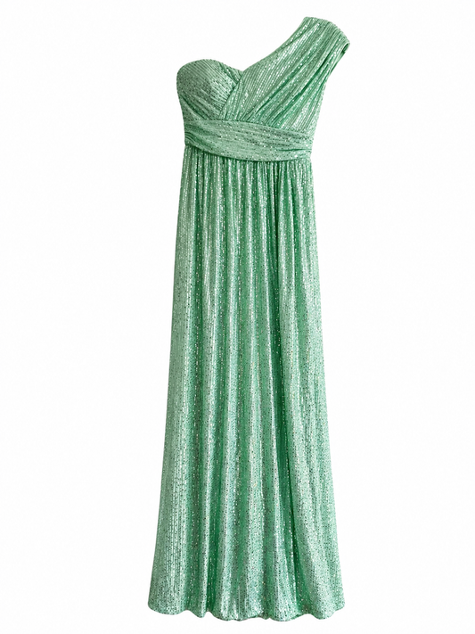 Vestido Verde Menta Lentejuela